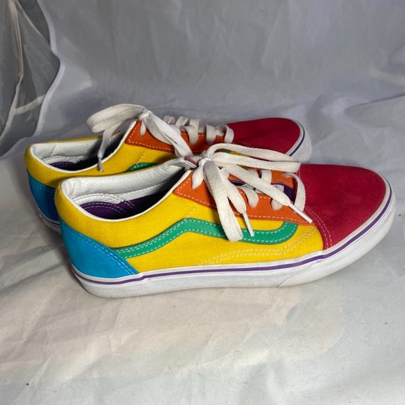 Van's Old Skool Colorblock Sneakers - Sz 6 Juniors - Picture 4 of 8